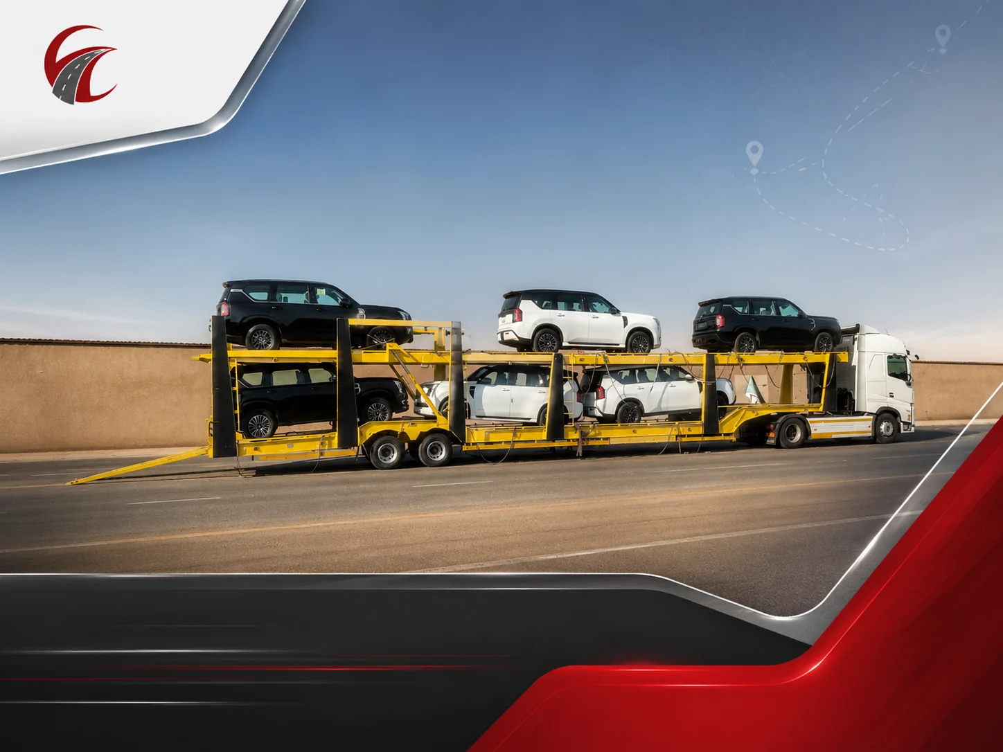 نقل سيارات بين المدن لدى مؤسسة دروب الخليج